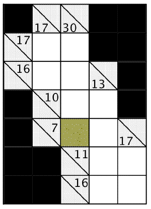 Oppgave 2: Hvilket tall må stå i den markerte ruta?